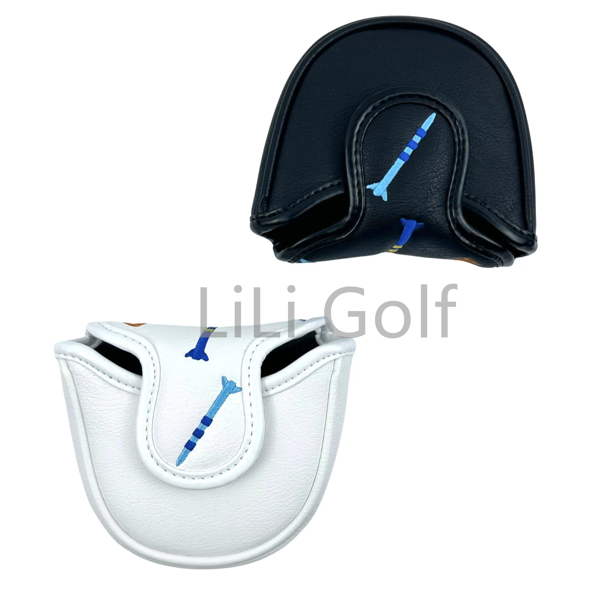 Missile Patroon Putter Cover PU Lederen Mallet Putter Cover Magnetische Sluiting Golf Head cover 1PC