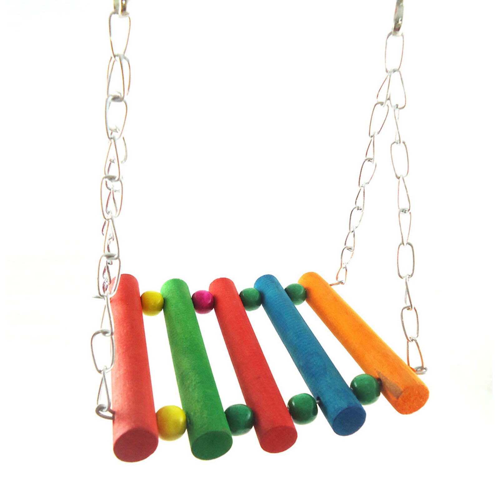 8PCS/set Bird Parrot Swing Toy Hanging Bell Ladders Bird Chew Toy Puppy Parrot Hanging Chewing Toys Bird Training Supplies