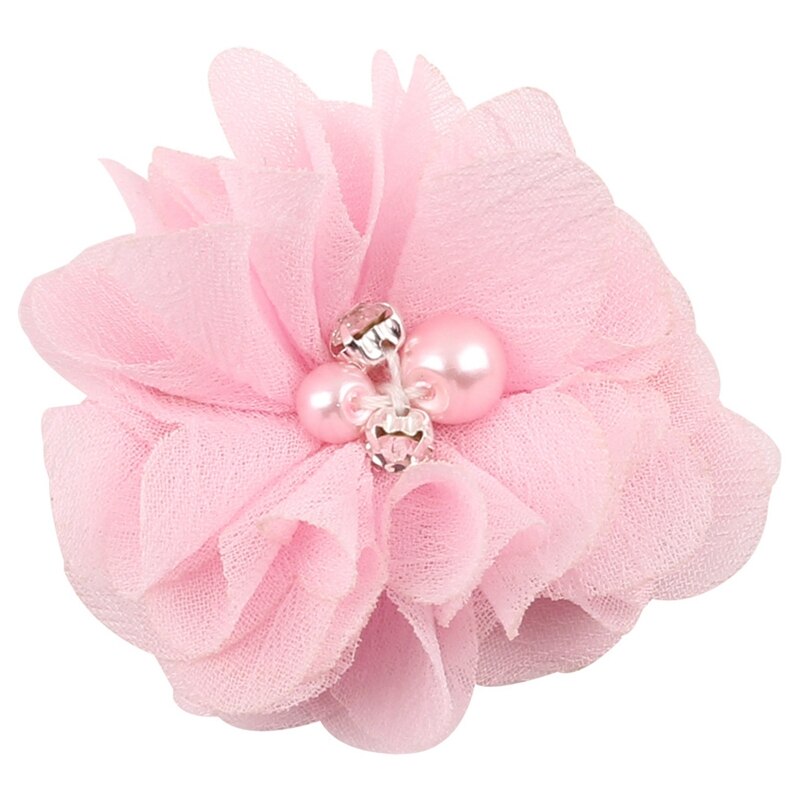 10Pcs Baby Chiffon Flower Hair Clips Rhinestone Toddler Hairpins Girls Headdress 72XC