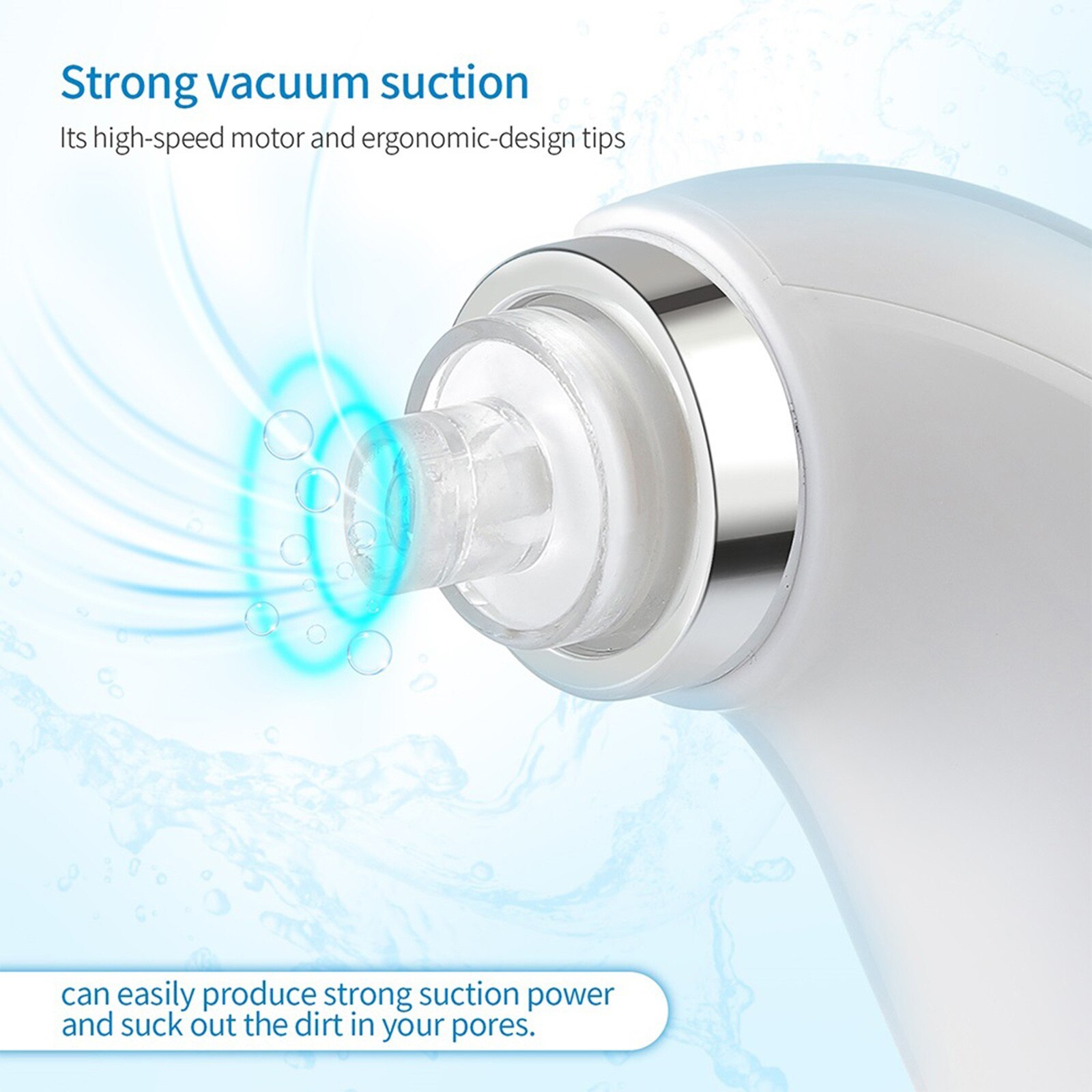 Nano Bubble Water Strong Suction Vacuum Cleaner Face Pores Cleansing Skin Device