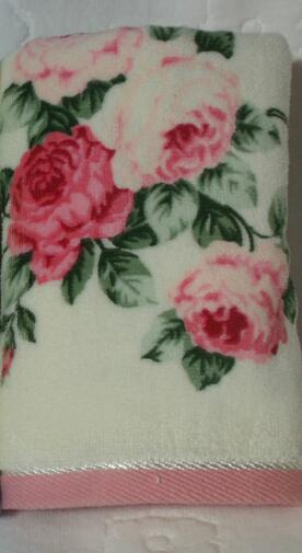 32*72 cm Gedrukt Bloem Katoenen Badstof Handdoeken, patroon Bloemen Gezicht Badkamer Handdoeken voor Volwassenen, Toallas Algodon: 2