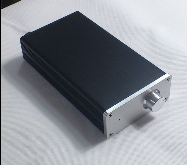 1105 Mini Aluminium Voorversterker Chassis Power Box/AMP Shell/Case/DIY Doos (114*50*210mm)