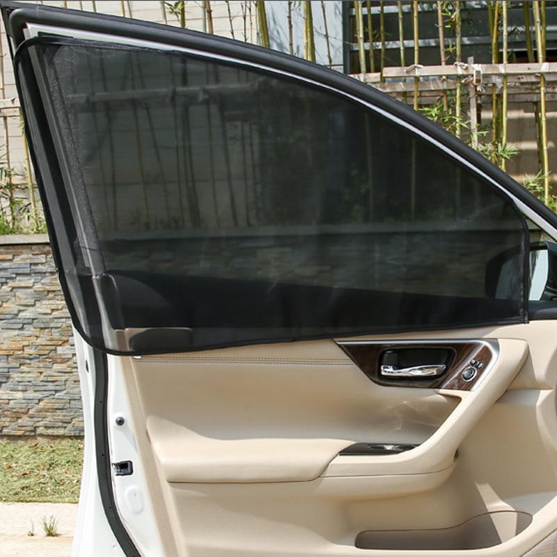 Rideau de Protection solaire magnétique pour voiture, 4 pièces, pare-soleil pour fenêtre latérale, respirant, maille, Protection UV d'été, Film de Protection pour fenêtre