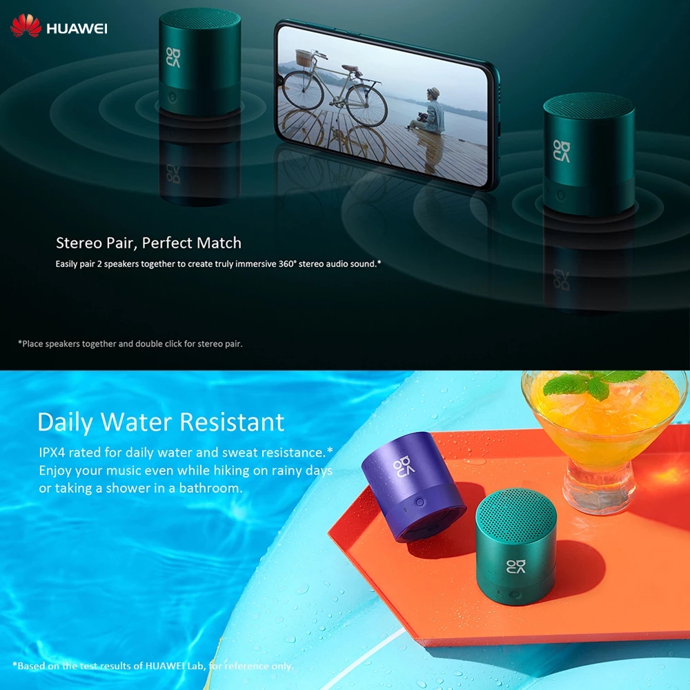 mini altoparlante originale HUAWEI CM510 altoparlante portatile senza fili Bluetooth altoparlante esterno impermeabile coppia stereo circondare forte