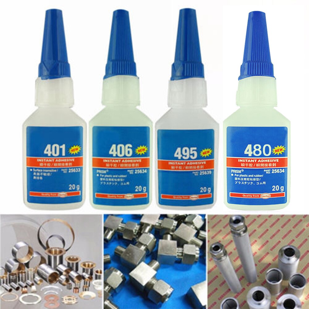 Super Lijm 20G Instant Lijm Sneldrogende Fles Voor Plastic/Hout Vloeibare Lijm Voor Kantoor/School sterker 406/480/403/495