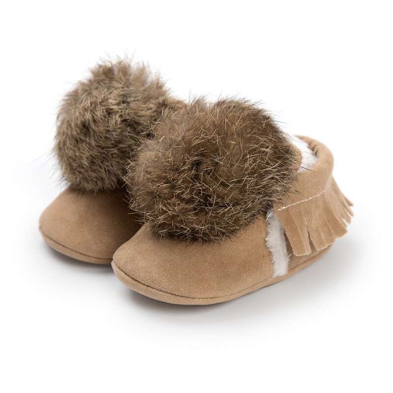 Winter Baby Kids Jongen Meisje Peuter Kwastje Crib Soft Booties 0-18 M: K / 3