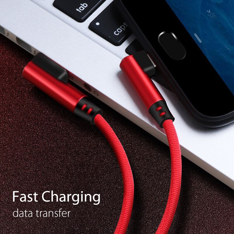 Rock 90 Graden Snel Opladen Usb Kabel Voor Iphone 12 6 6S 7 8 X Xs 11 Pro Max 5 5S Se Ipad Oorsprong Koord Draad Iphon Lader Kabel 2M