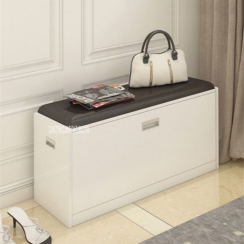 MAZ80 Free-Installation Wood Tipping Bucket Shoe Storage Cabinet Multifunctional Change Shoe Stool Shoe Rack Shoes Trying Stool