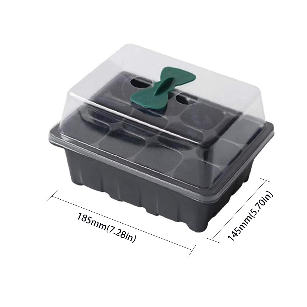 12 agujero vivero ollas semilla para plantar set de bandejas de caja para germinación bandeja semillero jardín protector de cultivo suministros de jardinería . Exclusivo.