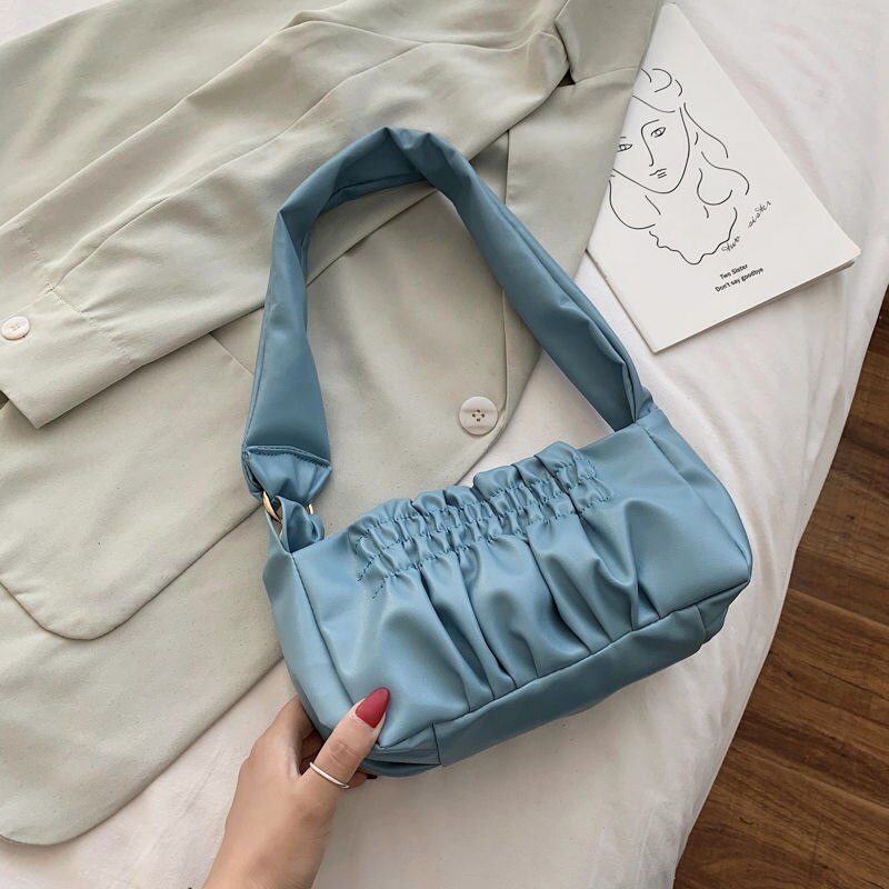 Bag For Women Cloud Bags PU Leather Shoulder Messenger Bags For Women Small Crossbody Bag Travel Chain Handbags and Purses: Sky Blue