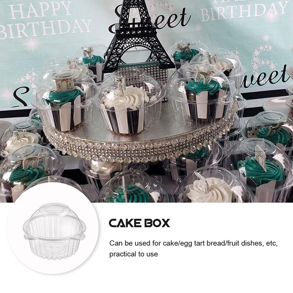 50pcs Cake Storage Case Cake Carrier Container Fresh Keeping Box Cake Packaging Box