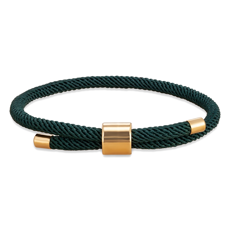 Mkendn Minimalistische Waterdichte Milan Touw Armband Rode Verstelbare Enkelband Mannen Vrouwen Handgemaakte Draad Paar Lucky Strand Sieraden: Dark Green