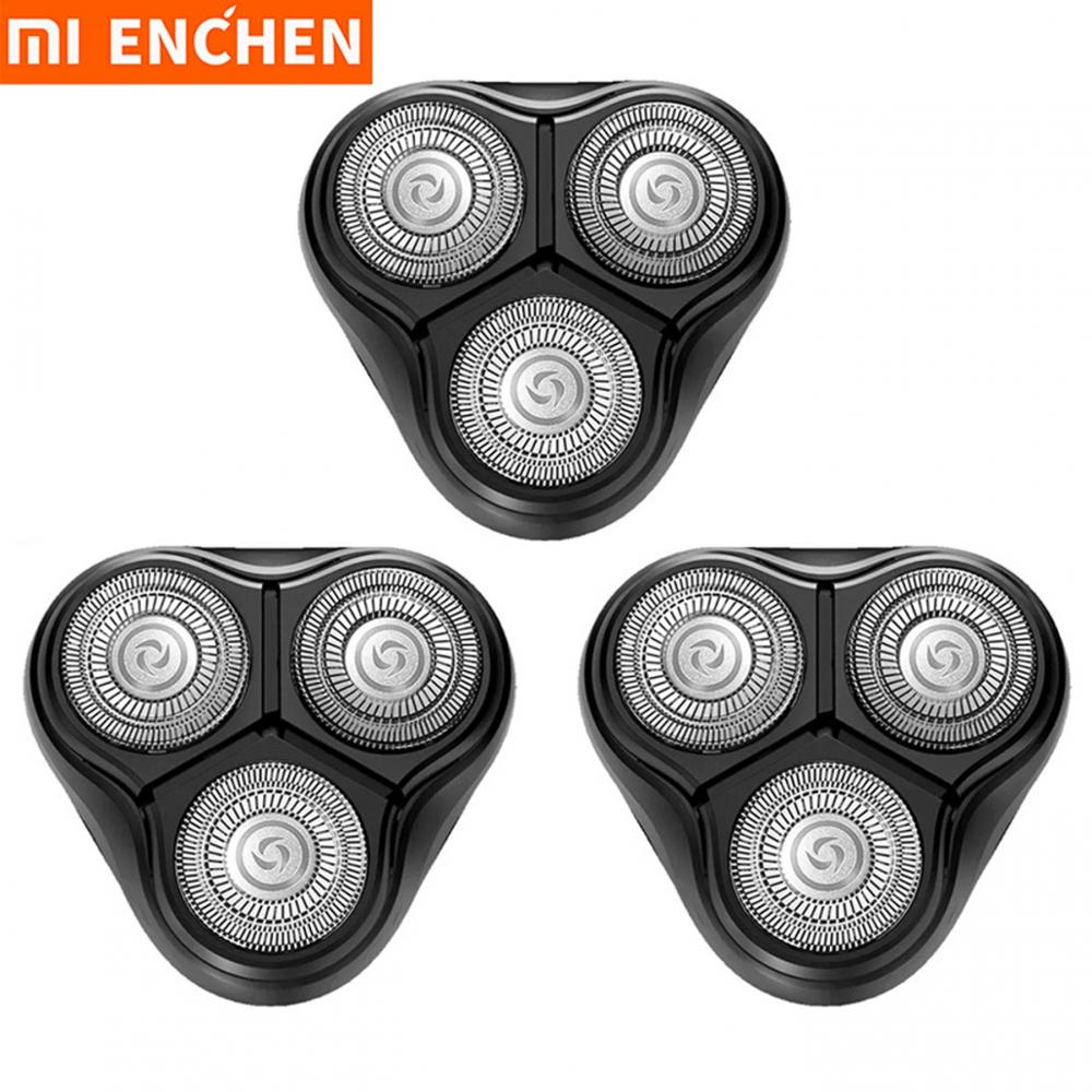 Xiaomi Enchen BlackStone-Afeitadora eléctrica 3D para hombre, afeitadora facial lavable con 3 cuchillas, máquina de corte de barba recargable por USB: 3 x 3D Blade Head