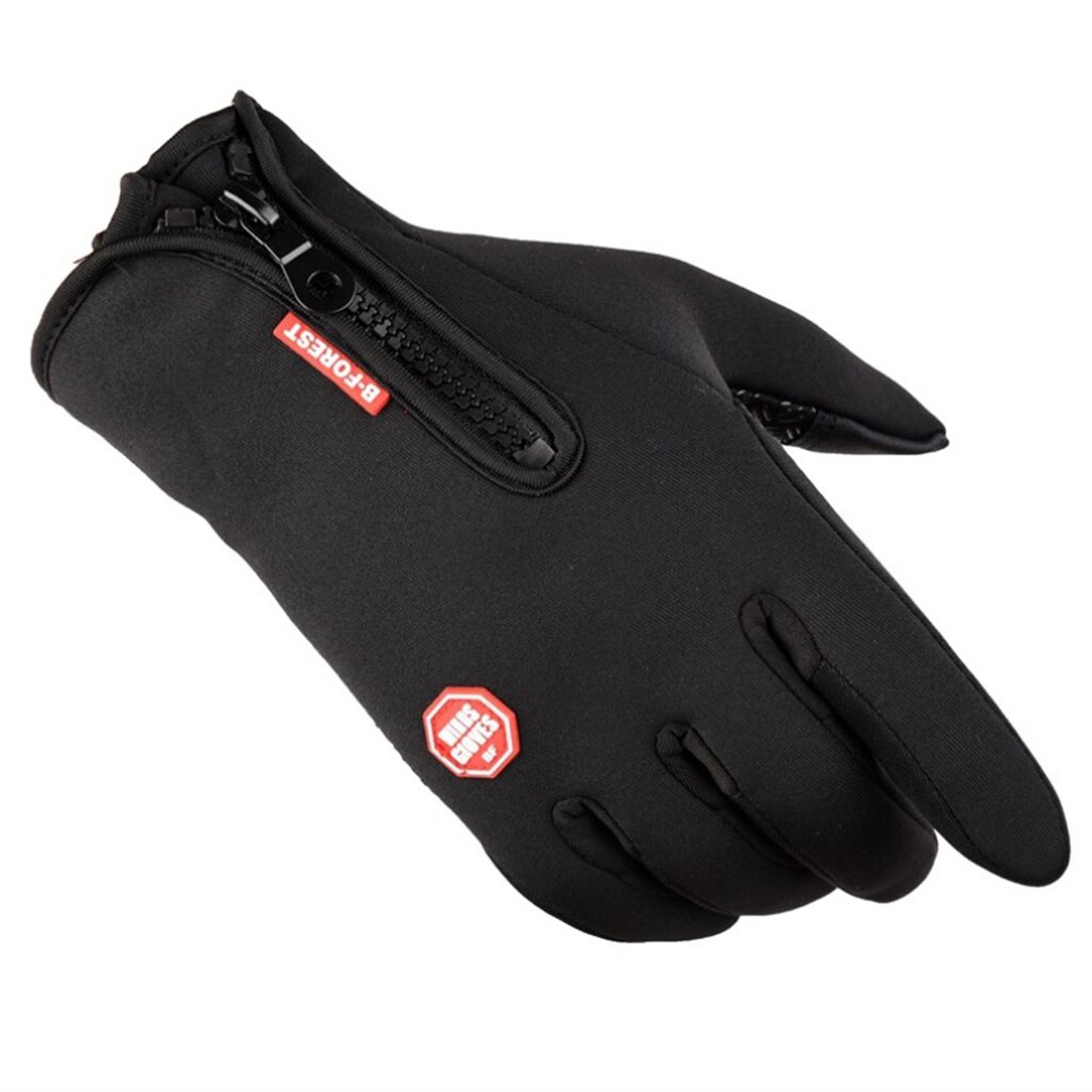 Mannen Fiets Handschoenen Thermische Fleece Volledige Vinger Handschoen Touchscreen Ski Mitten Motorrijden Camping Wandelen