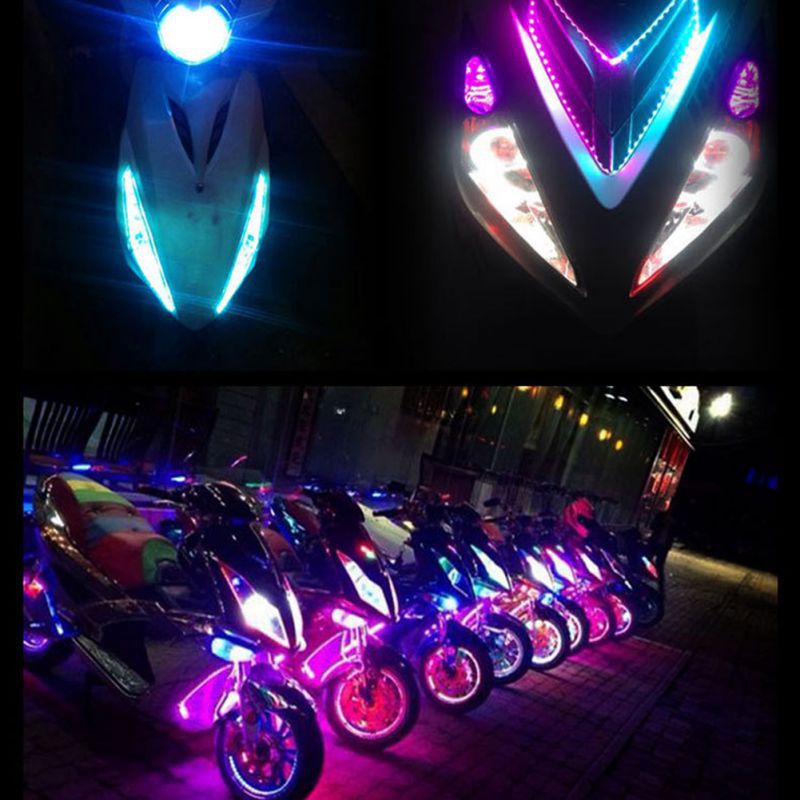 Tira de luces LED de 90cm para coche, motocicleta, patinete eléctrico, monopatín, luz nocturna, 1 ud.