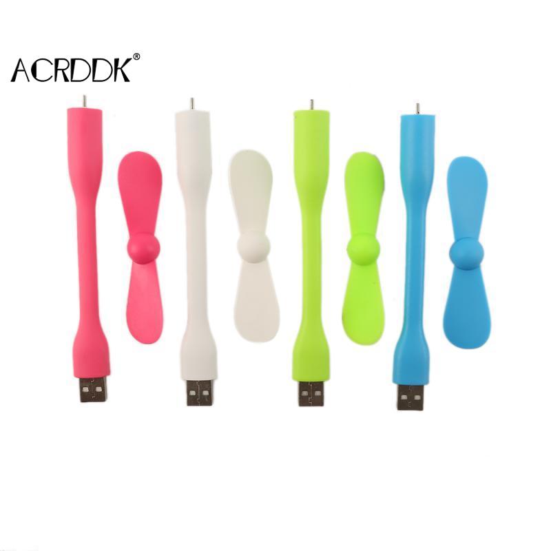 USB Fan Flexible Portable Mini Fan and USB LED Light Lamp Xiaomi Book For Power Bank Notebook Computer USB Gadgets FL