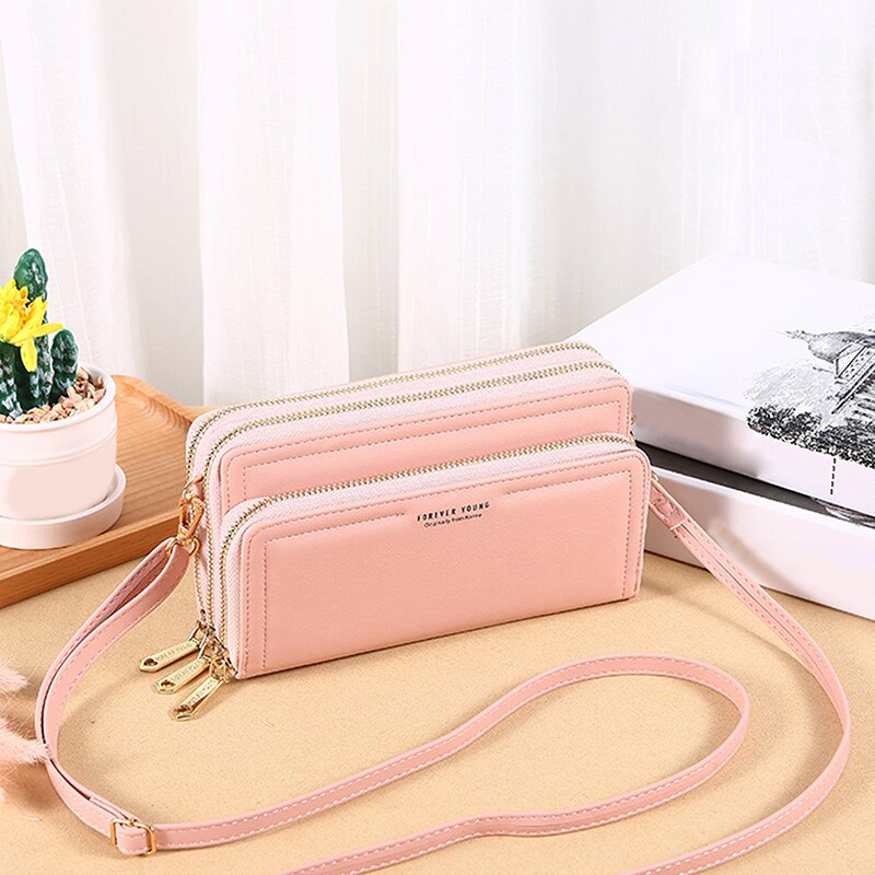 Mehrlagige kleine damen-schultertasche, sommerhandtasche, handytasche, umhängetasche, kleine klappen: Rosa