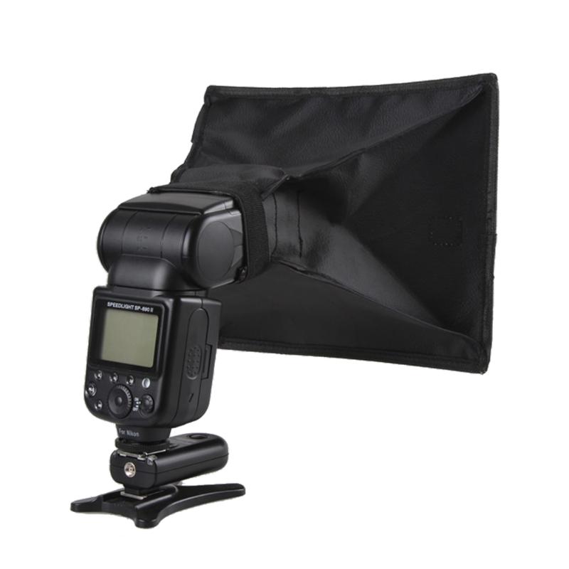 Reflector plateado difusor de Flash, caja de luz suave para Mini foto, para cámara Canon, Nikon, Sony, 17cm x 15cm