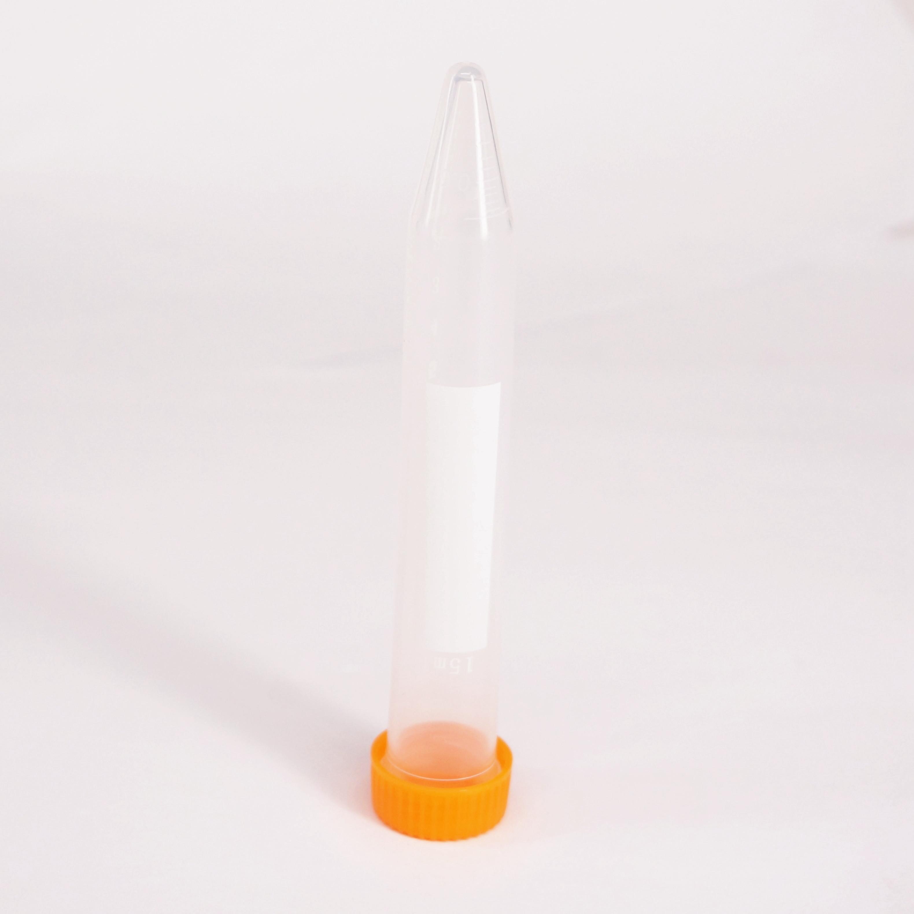 LOT 100 Scale line 15ml Laboratory Plastic Centrifuge tube V-bottom with screw cap For Sample Specimen