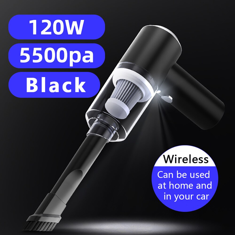 5500Pa Krachtige Draadloze Auto Stofzuiger Draagbare Handheld 120W Nat/Droog Gebruik Oplaadbare Thuis Wasbaar Auto Vacuüm cleaner