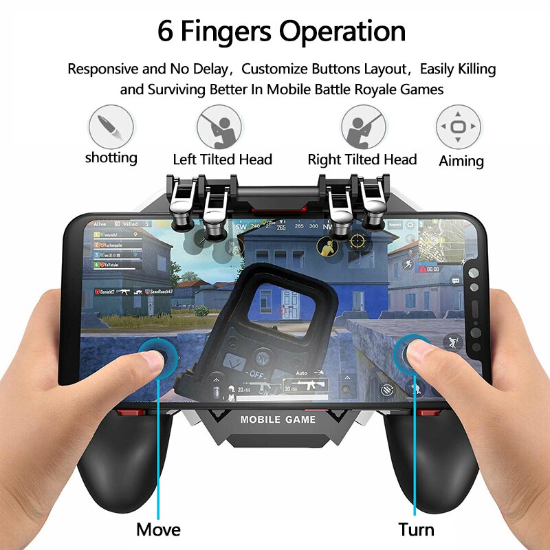 AK77 Game Gamepad Voor Mobiele Telefoon Shooter Trigger Fire Knop Controller Joystick Metalen Trigger Pubg Mobiele Shooter Joystick