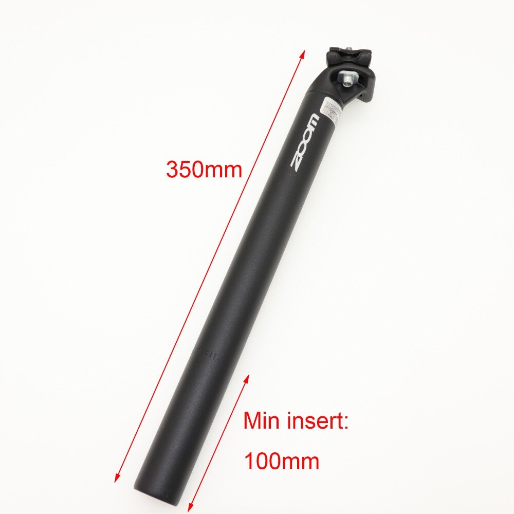 Zoom MTB luz peso sillín 280g 12MM OffSet 2-pernos de poste de asiento de bicicleta negro mate/27,2/30,9/31,6mm 350mm