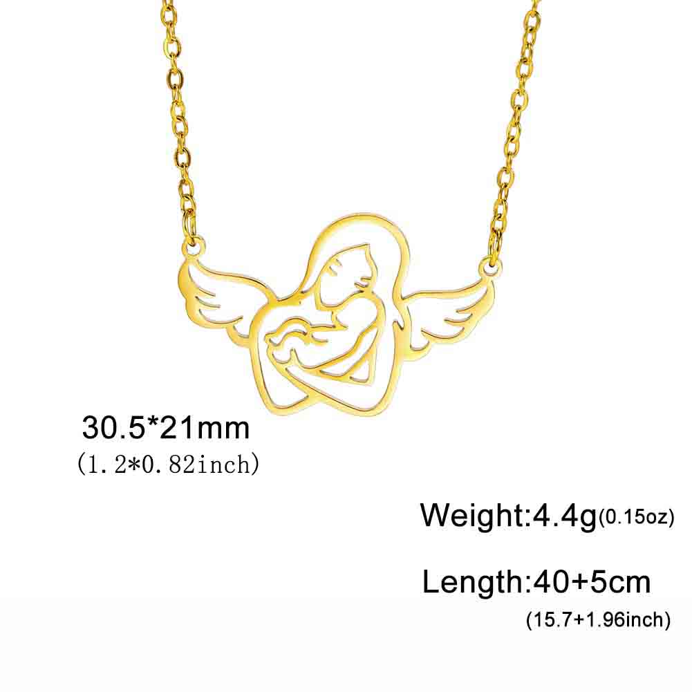 Cazador encantador colgante familiar para mamá, papá, niños, bebé, mujer embarazada, gargantilla de acero inoxidable, joyería, del Día de la madre,