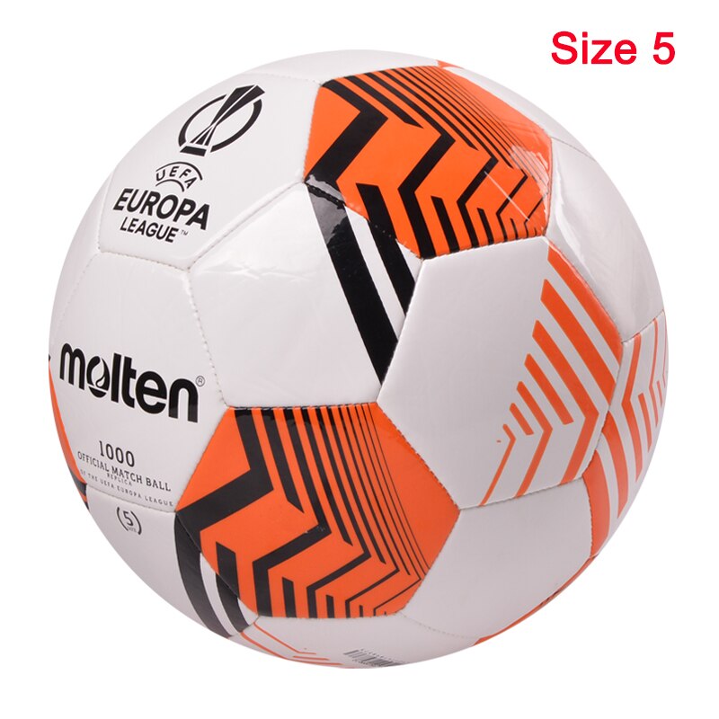 Molten Original Soccer Ball Size 3 Size 4 Size 5 PU/PVC/TPU League Match Training Fottball Balls futbol voetbal: F5U1000-12 Size 5