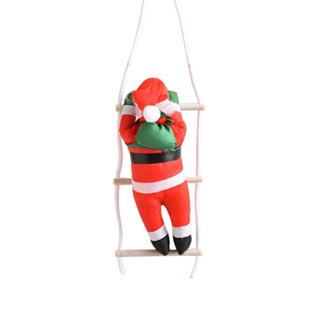 Christmas Santa Claus Climbing Stairs Christmas Tree Decoration Year Ornament Santa Claus Decor Xmas Hanging With Stair: One Santa