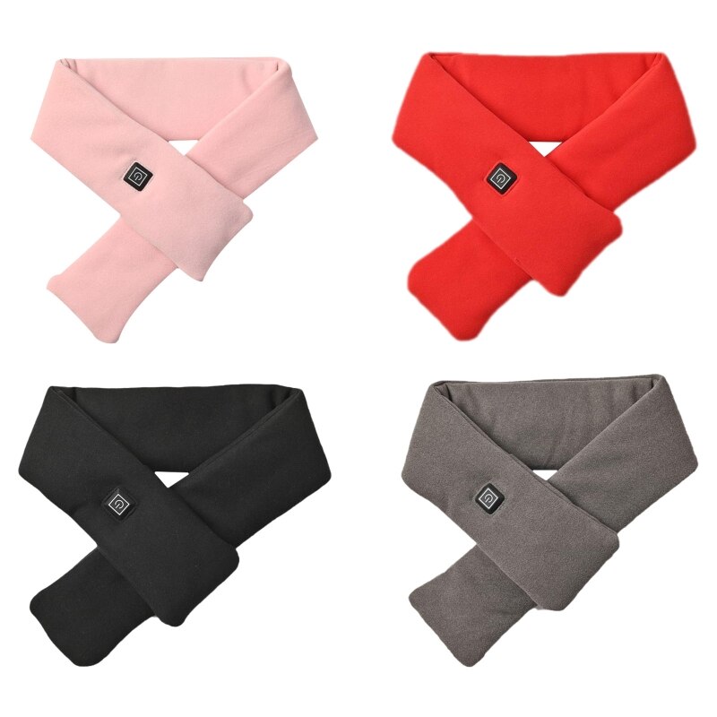 3 Temperature Level Heated Scarf, Unisex Warm Windproof Heating Scarf for Skiing