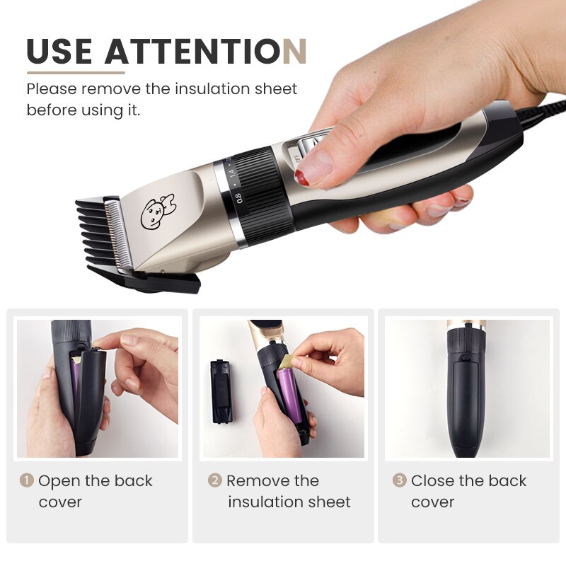Rechargeable Pet Dog Hair Trimmer Cat Animal Hair Clipper Low Noise Hair Remover Remover Grooming Sets Tools(K8/K5)