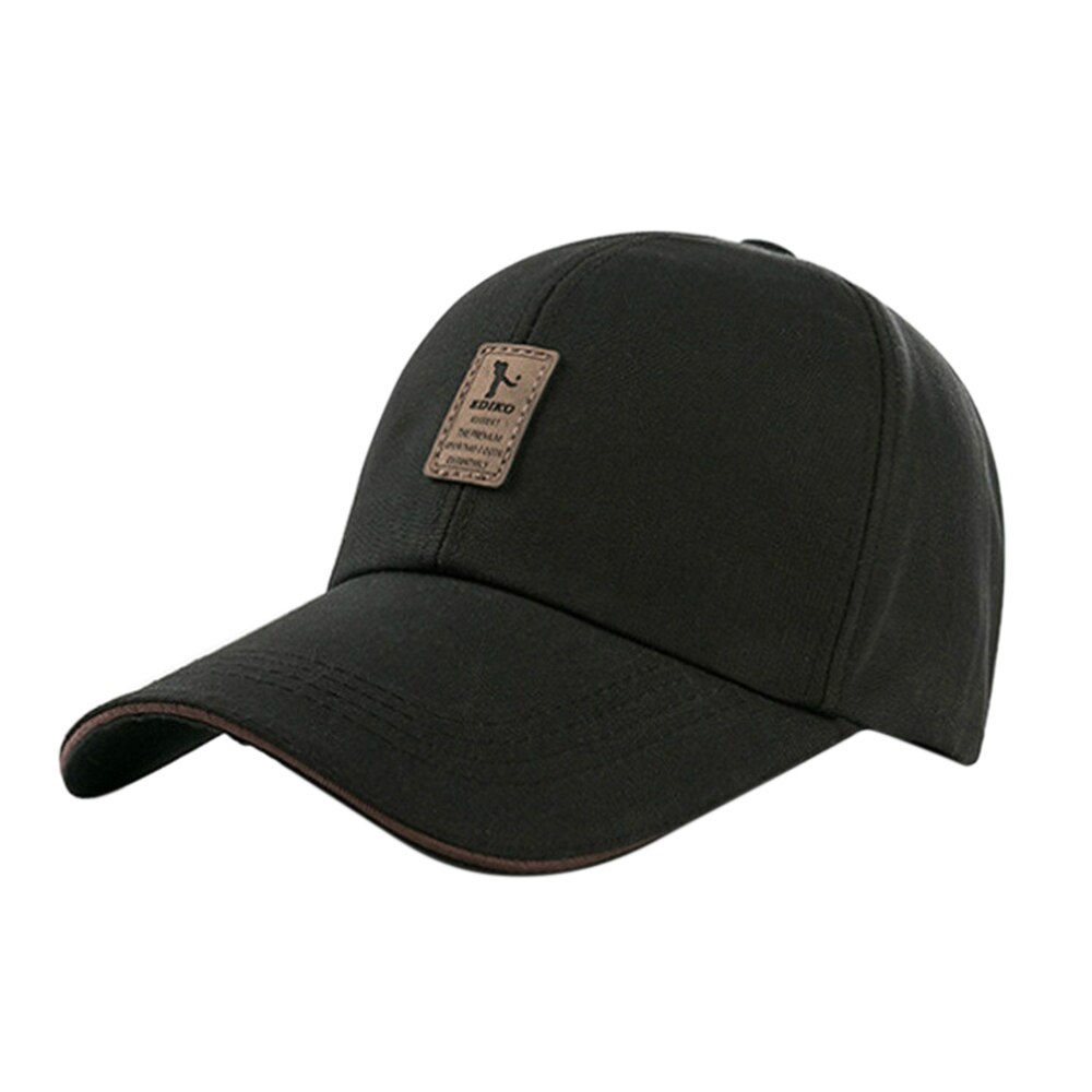 Men Women Baseball Hat Outdoor Sports Peaked Cap Comfortable Breathable Soft Sunshade Hat: Black