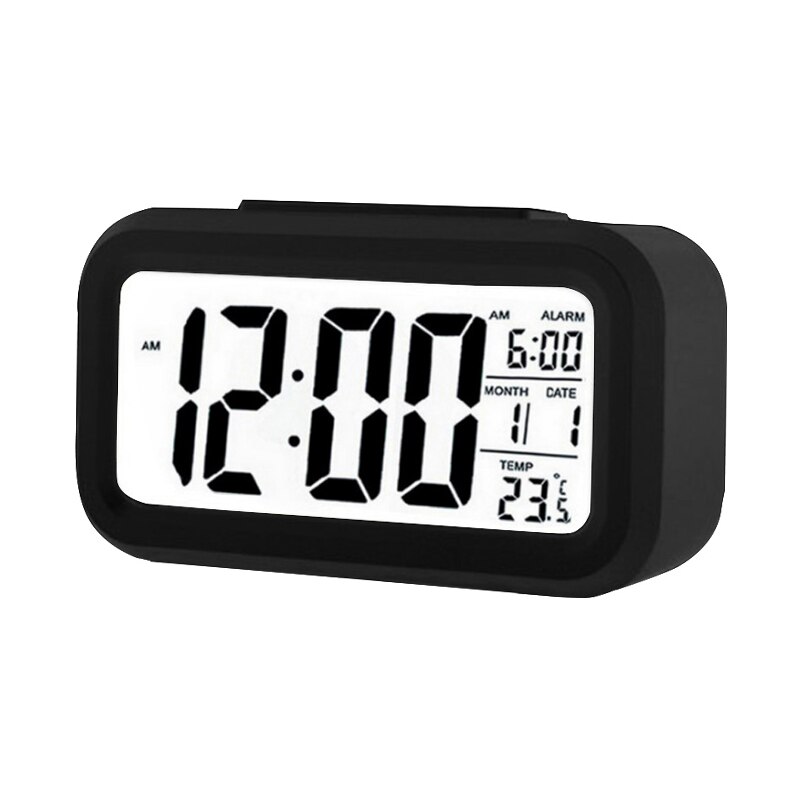 LED Digital Alarm Clock Electronic Digital Alarm Screen Desktop Clock Home Office Backlight Snooze Data Calendar Desk Clocks