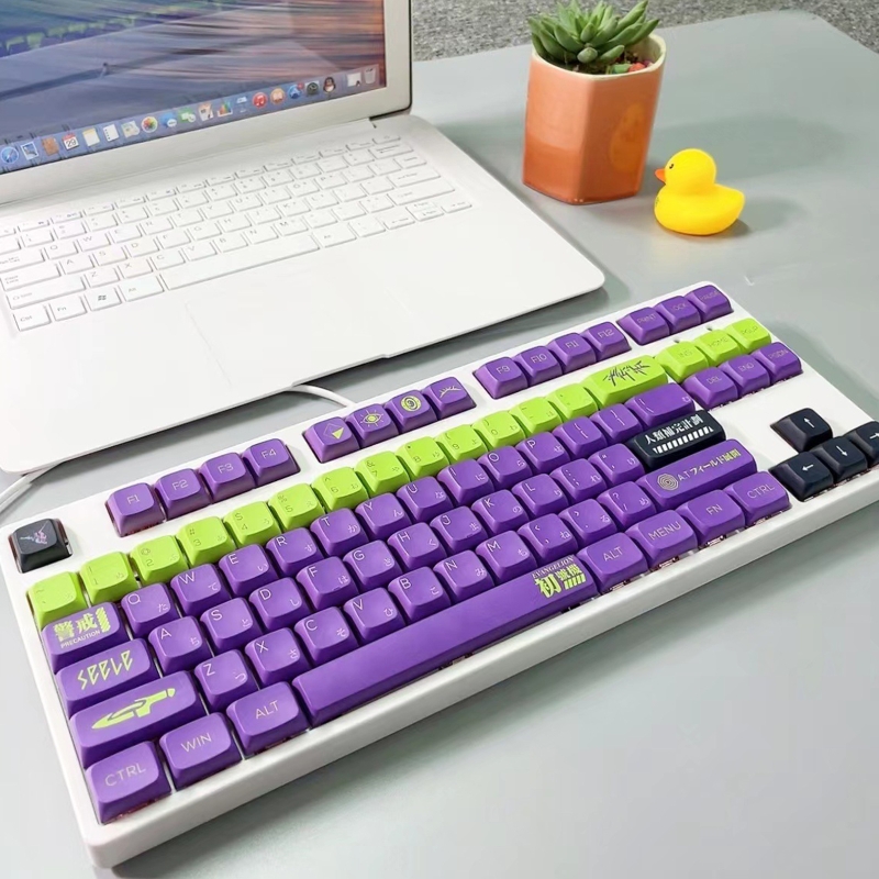 Compact Personlized Keycaps Set Thick PBT Keycap XDA Height for Mechanical Keyboard Cherry MX Switches Key Caps 118 Keys