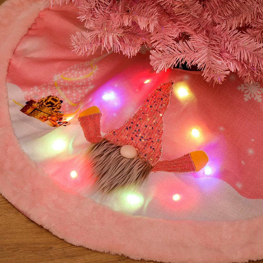 Tapis de pied d&#39;arbre lumineux, 108cm, jupe d&#39;arbre de noël, décorations de joyeux noël, ornement, couverture de sol d&#39;arbre