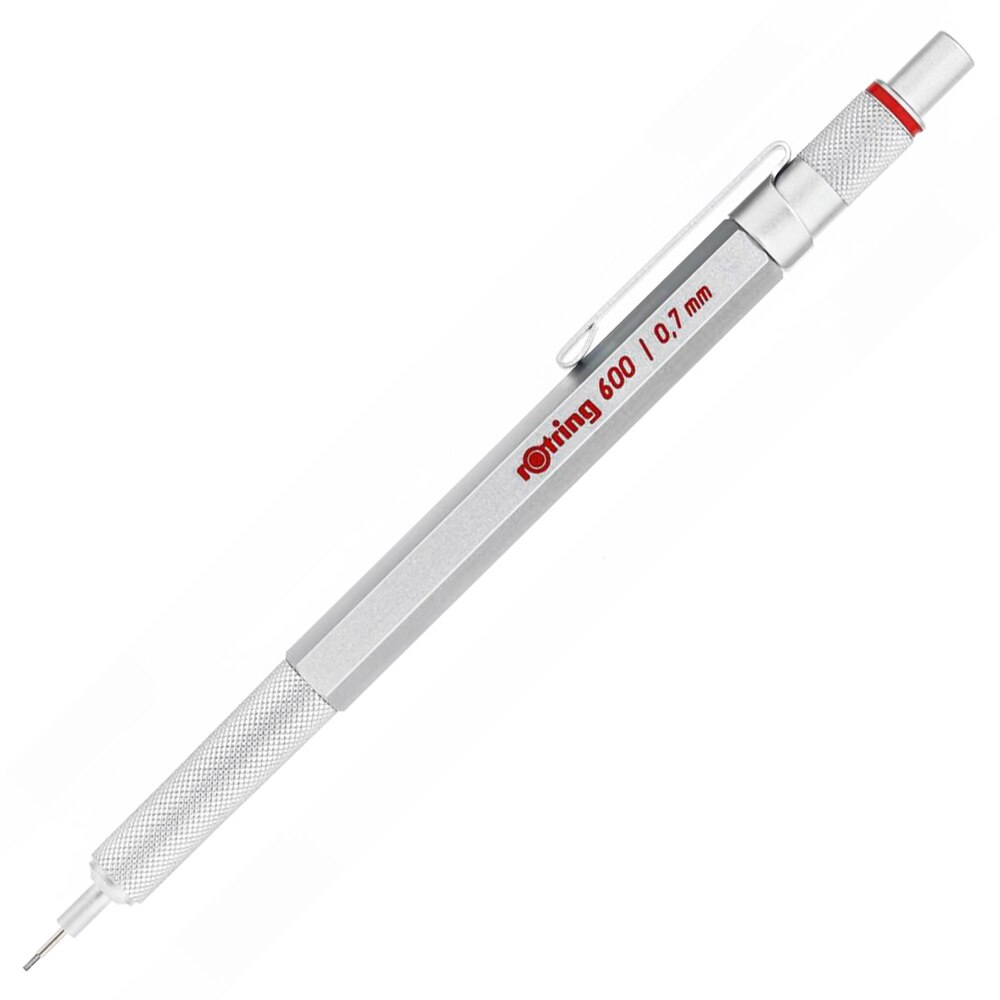 Rotring 600-lápiz mecánico negro, 0,5mm, 0,7mm, lápiz suave de dibujo técnico: 07white