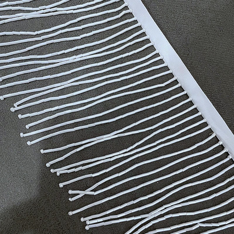 10CM Wide Gold Sliver Black Bead Tube Tassel Lace Trim For Clothes Wedding And Evening Dress Curtains Decoration Accessories: antique silver