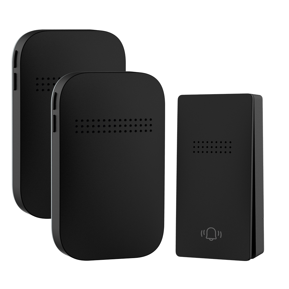 Luminous Small-Sized No Battery Self Powered Wireless Doorbell Outdoor Waterproof US/EU/UK Plug Remote Control Kinetic Door Bell