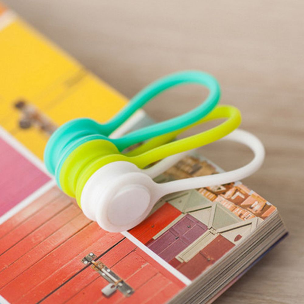 3Pcs Cute Magnet Headphone Clip Kawaii Wire Data Cable Protector Holder Winder Organizer Office Desk Korean Accessory Kit Set