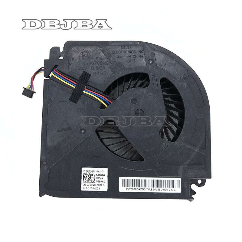 CPU Fan Voor Dell Precision M6700 M5700 laptop CPU koelventilator koeler MG60150V1-C040-S9A 026PND BATA0815R5H P003