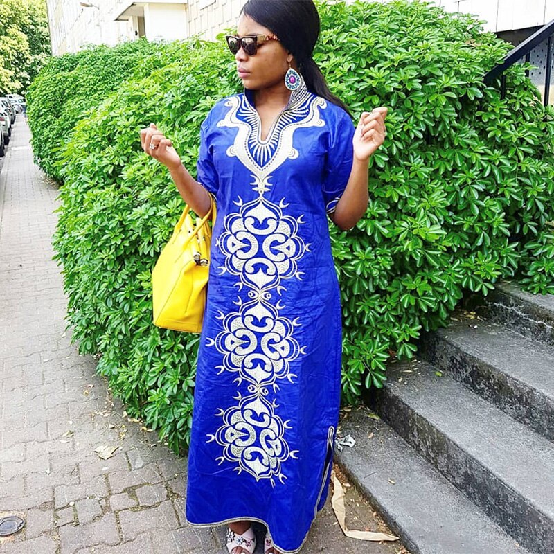 Afrikaanse jurken voor vrouwen dashiki traditionele afrikaanse bazin riche borduren kleding TX001