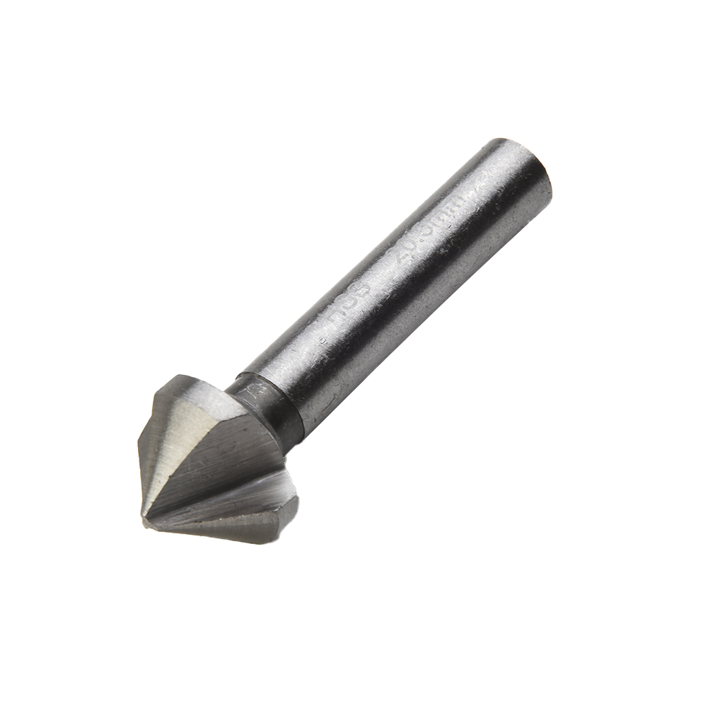 Broca avellanadora de 3 flautas, herramientas de biselado de 90 grados, cortador de chaflán, brocas para placa de aluminio de acero inoxidable, 1 ud.