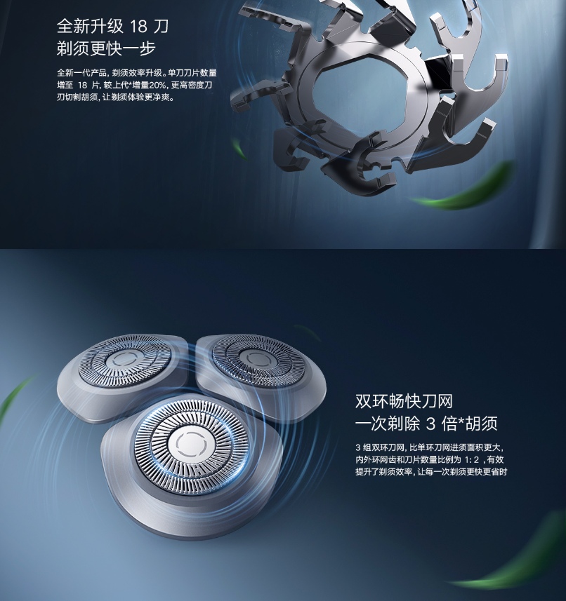 Xiaomi-Cabezal de repuesto para Afeitadora eléctrica Mijia S101, Original