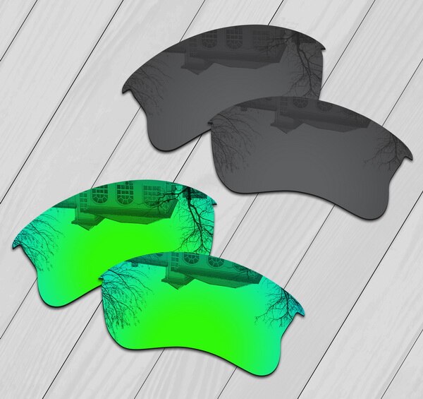 E.o.s Gepolariseerde Verbeterde Vervanging Lenzen Voor Oakley Half Jacket Xlj Zonnebril-Meerdere Keuze: Black-Green