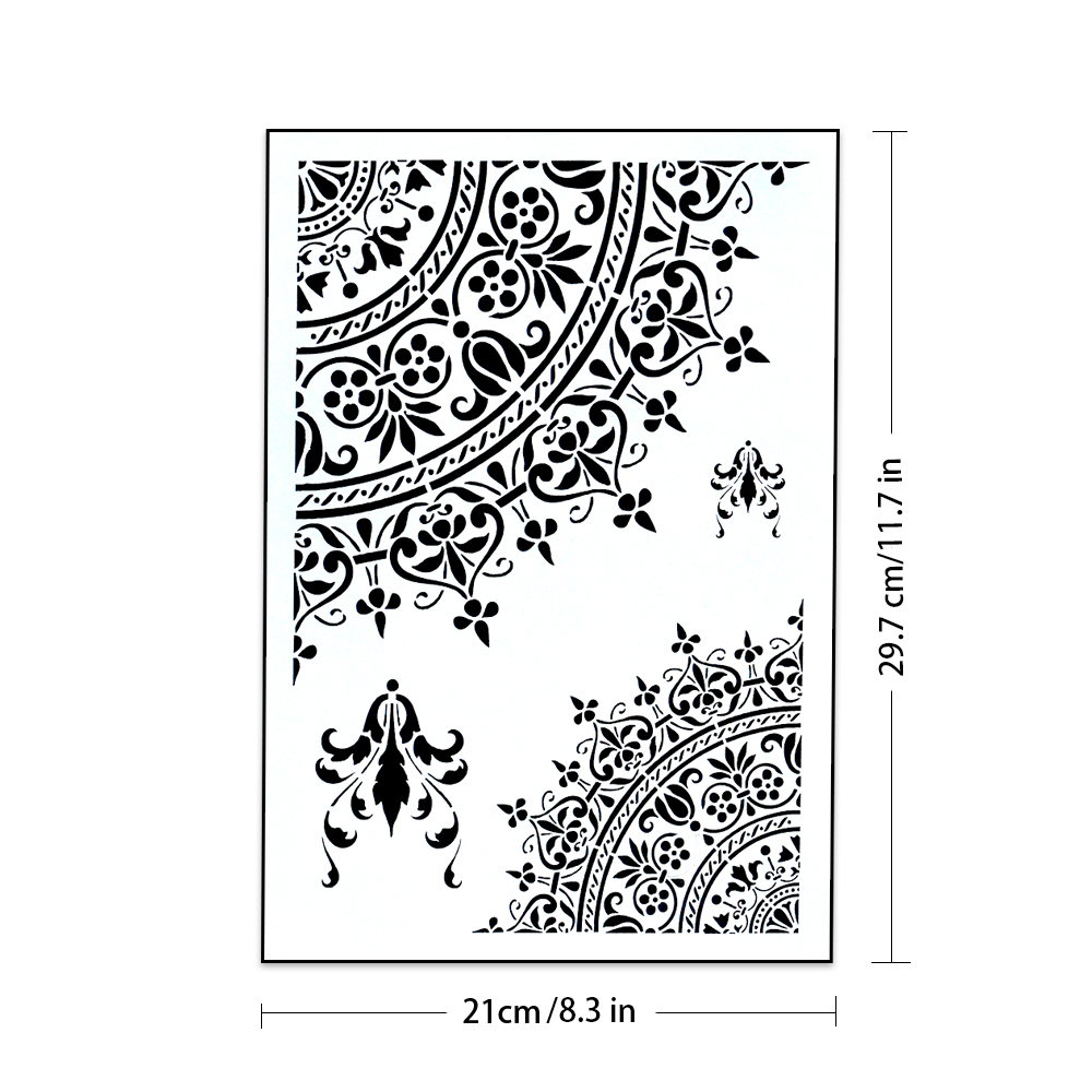 A4 Size DIY Craft Layering French Script Stencil For Wall Painting Scrapbooking Stamp Album Decorative Embossing Paper Card