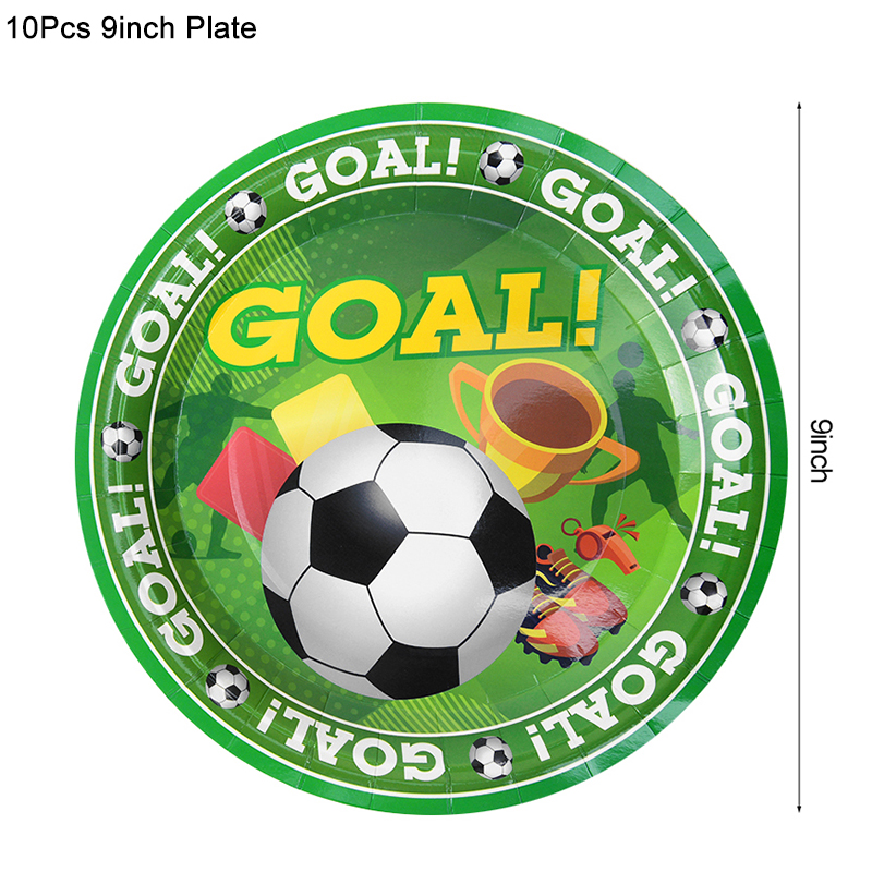 Soccer Party Disposable Tableware Paper Plates Cups Napkins Tablecloth Kids Boys Football Birthday Party Decoration Supplies: DARK GRAY