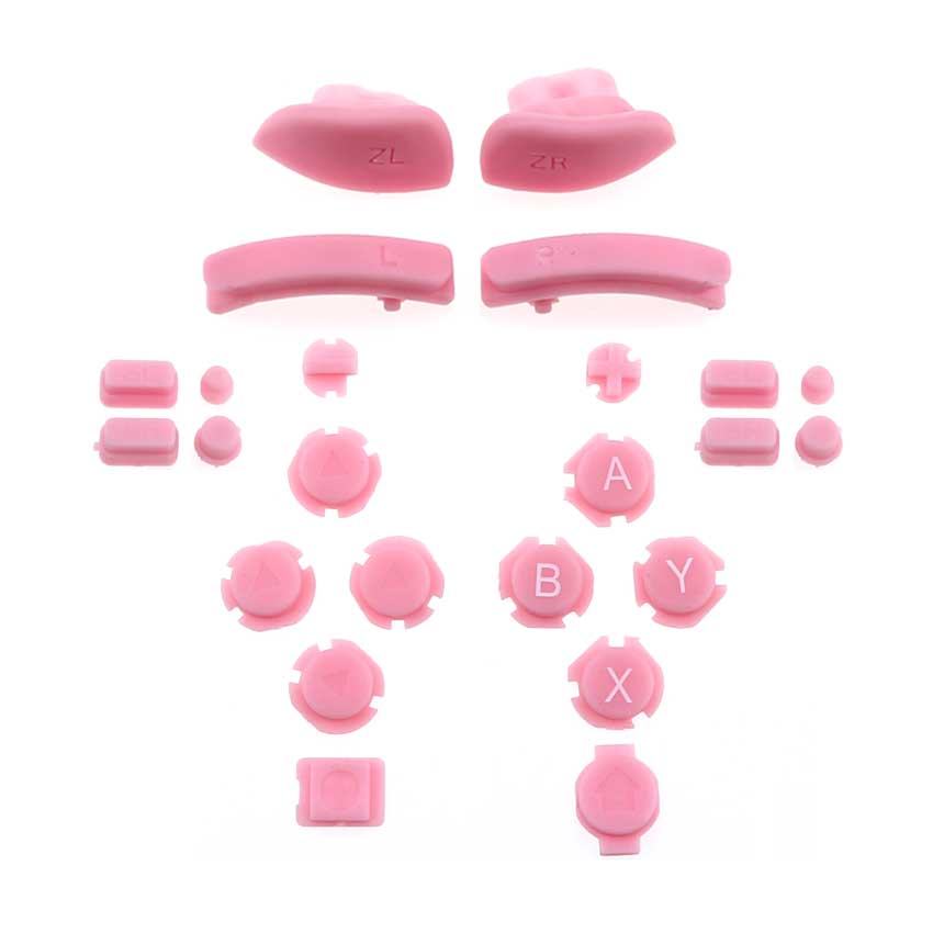 YuXi Für NS Freude-Con SL SR L R ZL ZR Auslöser Voll Set Tasten ABXY Richtung Tasten Taste ersatz Für Nintend Schalter Joycon: Rosa