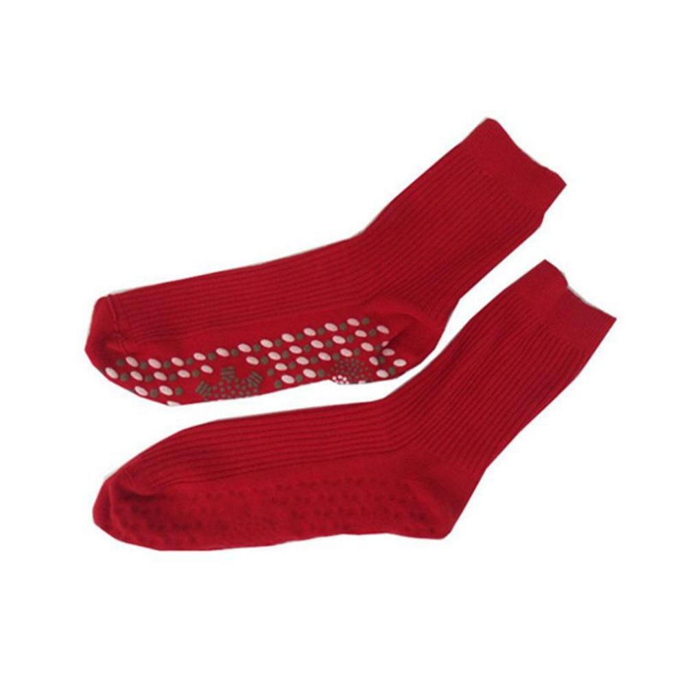 2Pcs Self-Heating Health Care Socks Tourmaline Magnetic Therapy Comfortable Breathable Massage Socks: R