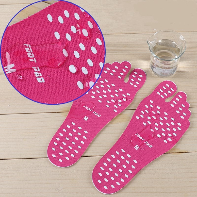 Voeten Sticker Voet Stok Op Zolen Sticky Pads Voor Voeten Anti-Slip Strand Sok Waterdichte Binnenzool Voeten bescherming 4 Size