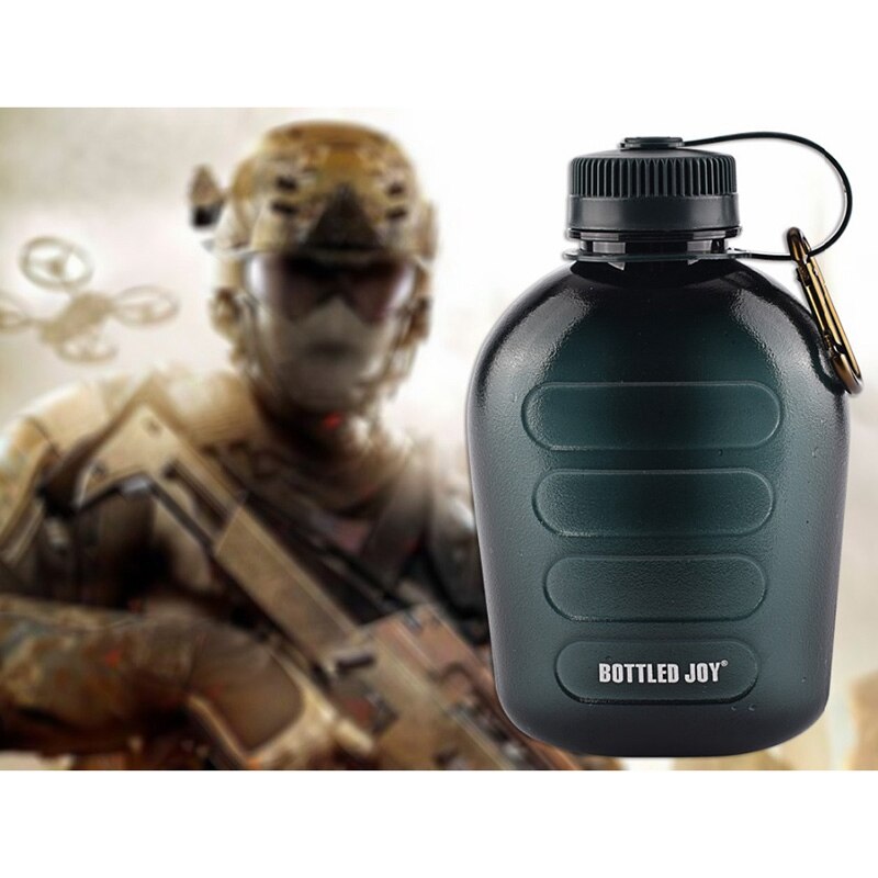 Garrafa de água engarrafada da cantina do bidon da garrafa de água da alegria 1l para a recreação exterior garrafa bebendo 1000ml